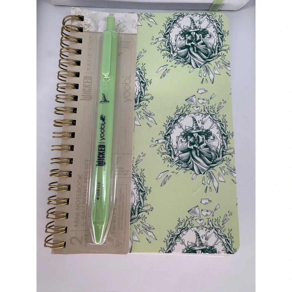 Wicked x Katie Kime Yoobi Stationery Set Notebooks Pencil Cases Pen Stickers 5pc
